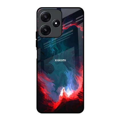 Brush Art Glass Case For Redmi 12 5G