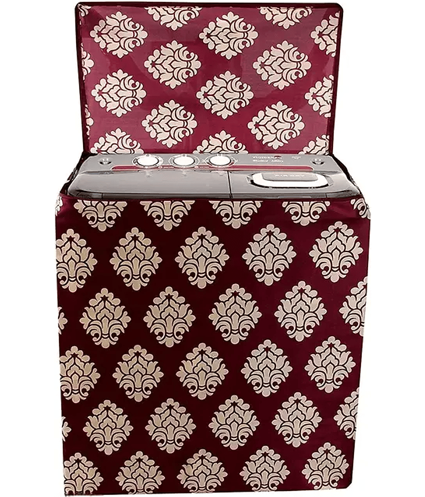 ENTICE Semi-Automatic Washing Machine Cover Compatiable For 8 kg - Maroon