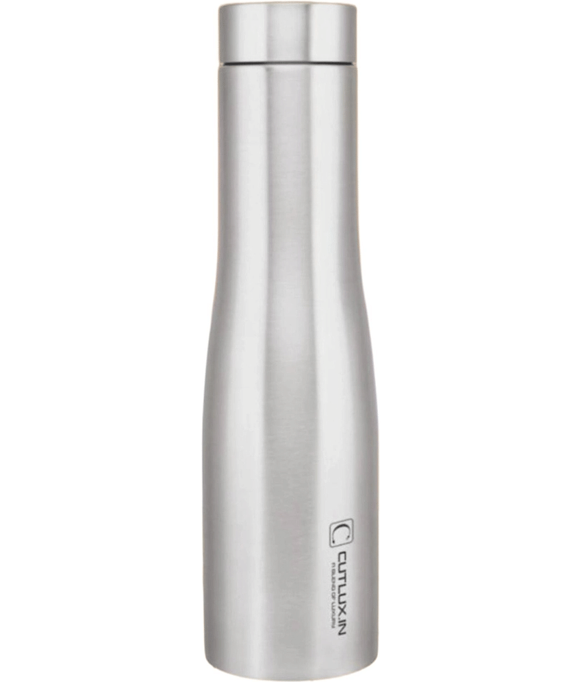 Cutlux 1000ml Stainless Steel Water Bottle Silver Stainless Steel Fridge Water Bottle 1000 mL ( Set of 1 )