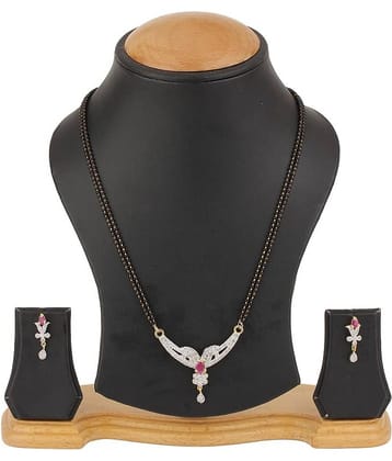 Youbella Silver Alloy Mangalsutra Set With Chain