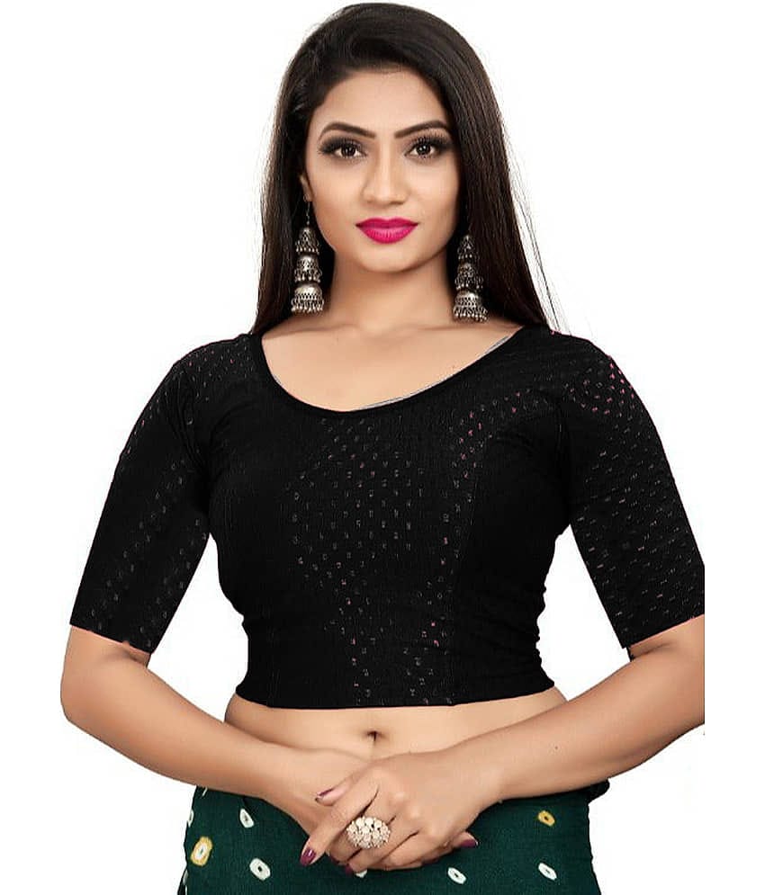 Laadli Black Readymade without Pad Cotton Blend Women's Blouse ( Pack of 1 )
