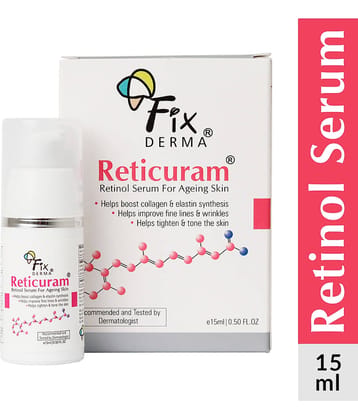 Fixderma Reticuram for Fine Lines & Wrinkles, Anti Aging Serum, Boost Collagen 15 ml, (Pack of 1)