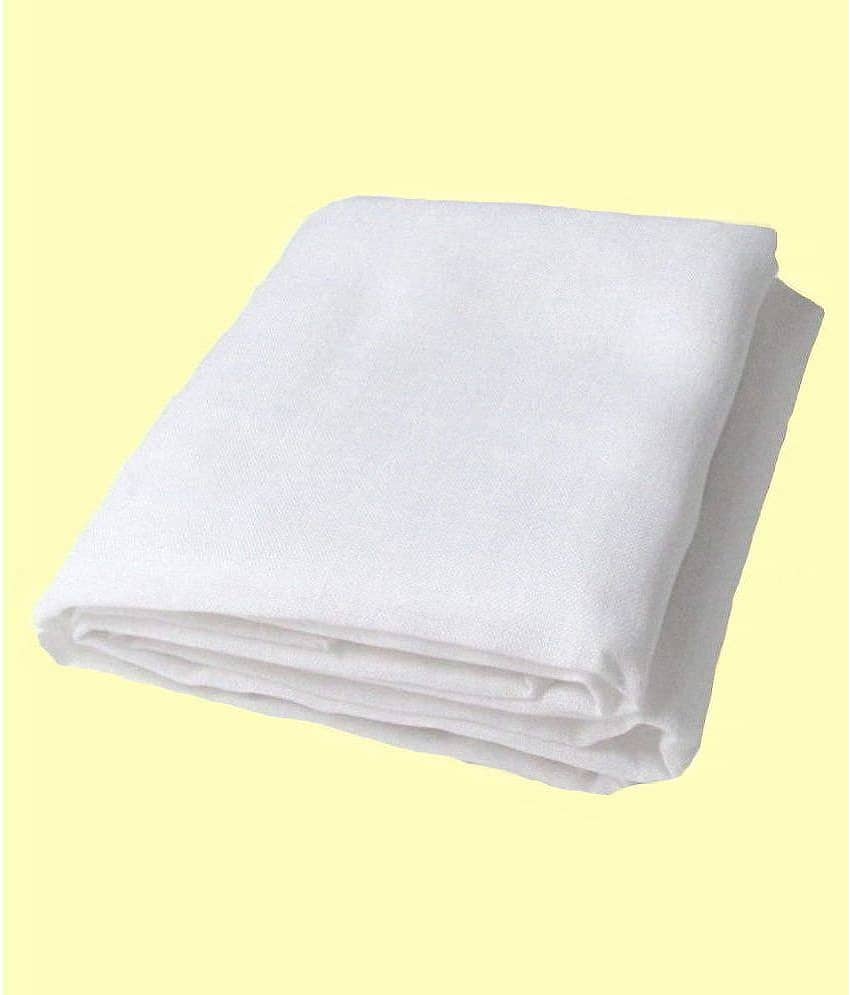 Makhanchor - White Linen Men's Unstitched Shirt Piece ( Pack of 1 )