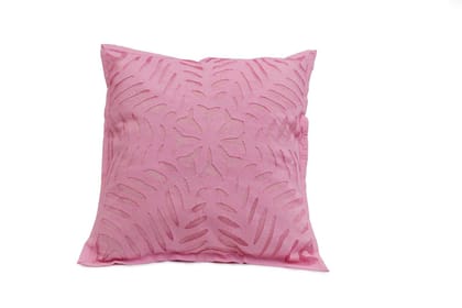 Tisser Reverse Applique Pure Cotton Cushion Cover Size 16x16