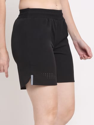 Invincible Women's Breathable Training Shorts-Black / M