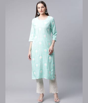 AMIRA'S INDIAN ETHNICWEAR - Green Straight Rayon Women's Stitched Salwar Suit ( Pack of 1 )