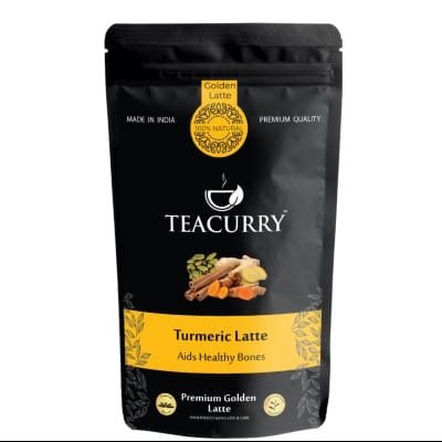 TEACURRY Spiced Golden Latte (1 Month Pack, 30 Sachets) - Helps in Immunity, Asthma, Antibiotic, Bone Health & Back Pain