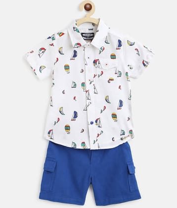 Nauti Nati Pack of 1 Baby Boys Cotton T-Shirt & Shorts ( Multicolor )