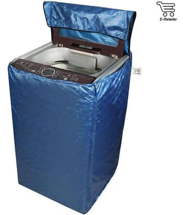 E-Retailer Single PVC Blue Colour Square Design Top Load 5 kg To 8 Kg Washing Machine Covers