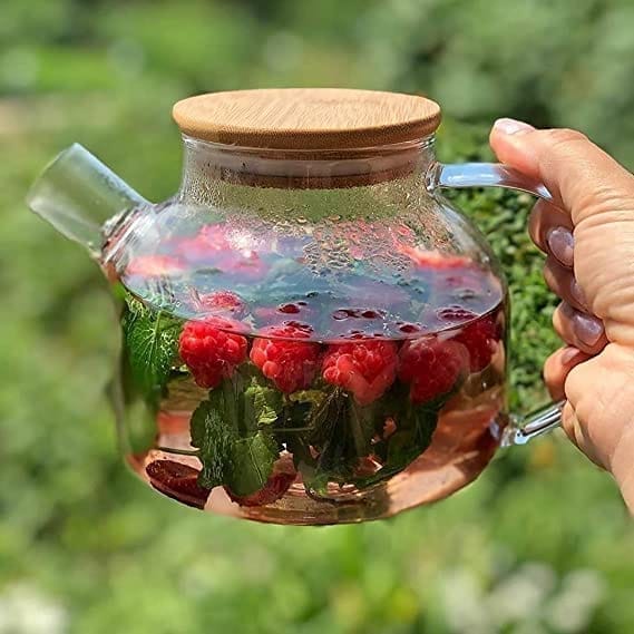 Glass teapot Kettle Teapot with Stainless Steel Infuser, Glass Teapot for Loose Leaf Tea, Blooming Tea, and Herbal