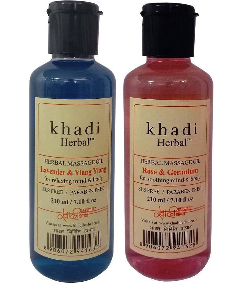 Khadi Herbal Combo (SLS & Paraben Free) Massage oil 210 ml Pack of 2
