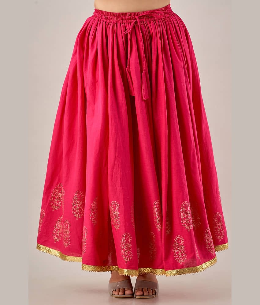 FABRR - Pink Cotton Women's A-Line Skirt ( Pack of 1 )