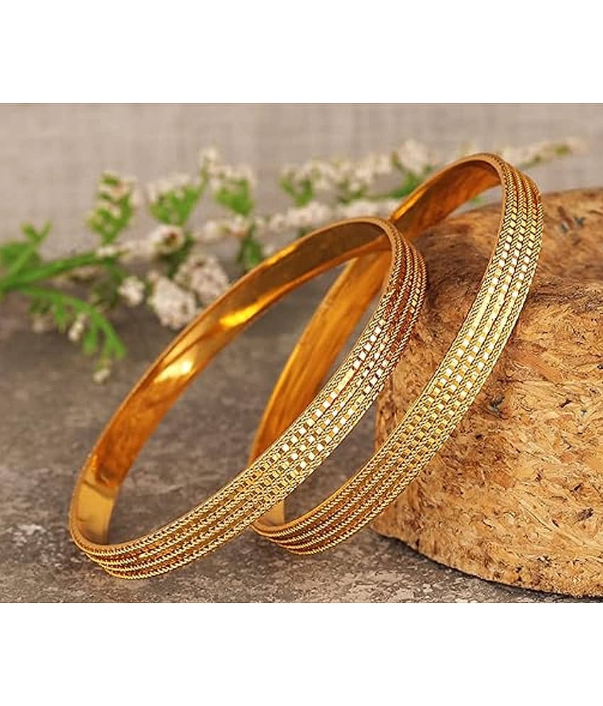 JFL - Jewellery For Less Gold Bangle Set ( Pack of 1 )