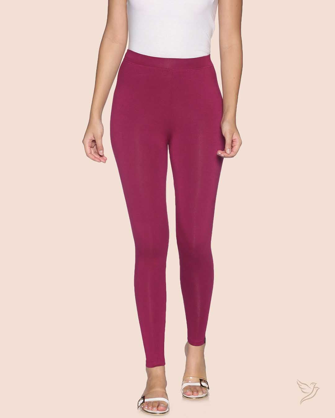 Viscose Ankle Legging - Mulberry-S / Mulberry