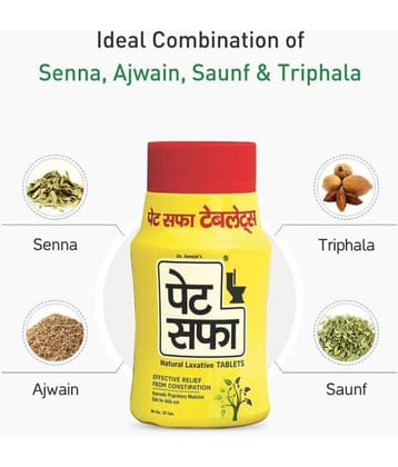 Pet Saffa Natural Laxative Granules 200Gm (Pack of 4) + 30 Tablets (Pack of 4) Combo Pack (Helpful In Constipation, Gas, Acidity, Kabz), Ayurvedic Medicine