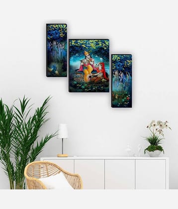 Saf radha krishna religious modern art MDF Painting Without Frame