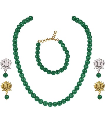 JFL - Jewellery For Less Green Contemporary/Fashion Necklace set Combo Princess