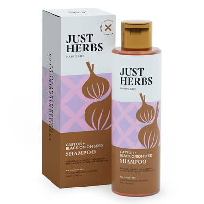 Just Herbs Strong & Nourish Shampoo | Coconut, Hibiscus, Castor & 11 Herbs | Reduce Hair fall | Natural Shampoo For Dry and Frizzy Hair - 200ml Just Herbs Strong & Nourish Shampoo | Coconut, Hibiscus, Castor & 11 Herbs | Reduce Hair fall | Natural Shampo