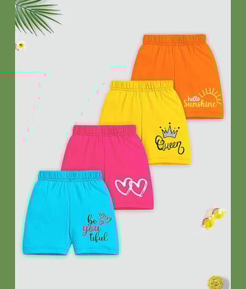 Trampoline Pack of 4 Cotton Blend Shorts For Boys ( Multicolor )