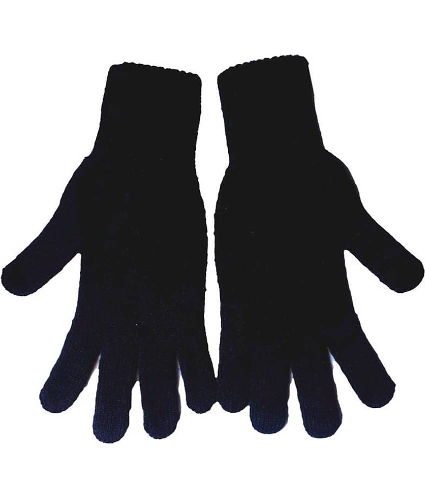 Tahiro Black Woolen Gloves - Pack Of 1