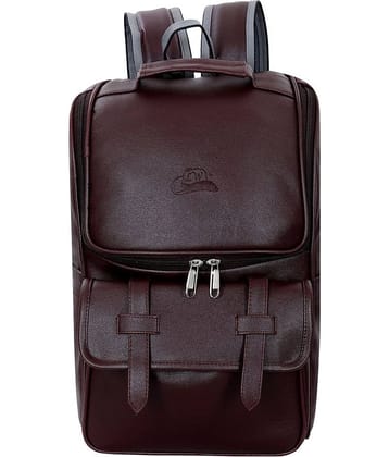 Leather World 22 Ltrs Brown Backpack