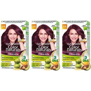 Garnier Color Naturals Cream Burgundy 3.16 Hair Color - 35ml+30g (Pack Of 3) Garnier Color Naturals Cream Burgundy 3.16 Hair Color - 35ml+30g (Pack Of 3)