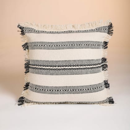 Natural Stripe Cushion Cover-16"x16" / Set Of Two