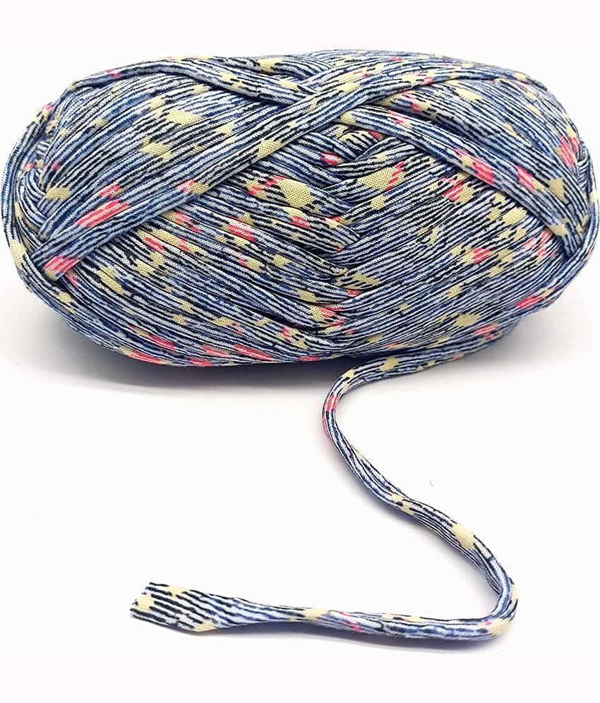 PRANSUNITA - Cotton T-Shirt Yarn Carpet, Knitting Yarn for Hand DIY Bag Blanket ( Pack of 1 )