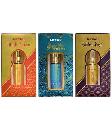 AFZAL MUSK DHIRAM PACIFIC GOLDEN DUST 6ML ATTAR ROLL ON PACK OF 3