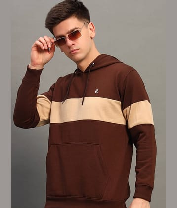 THE CASUALS Cotton Blend Hooded Men's Sweatshirt - Brown ( Pack of 1 )
