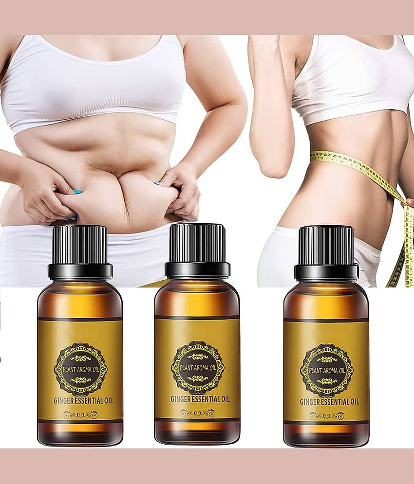 Aromine Belly Fat Ginnger Oil For Women- Shaping & Firming Oil 90 mL Pack of 3