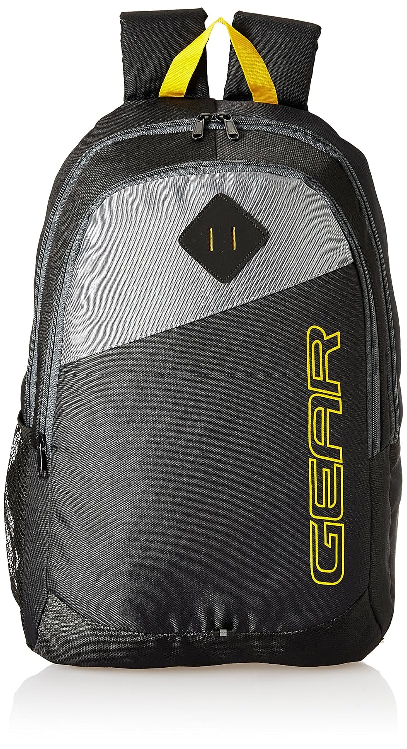 21 Ltrs Black Grey Casual Backpack (MDBKPECO50104)