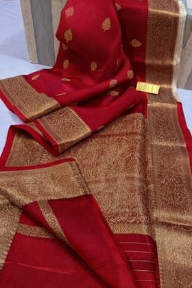 banarasi SOFT KORA ORGANZA SILK saree collection. All over weaving  design.