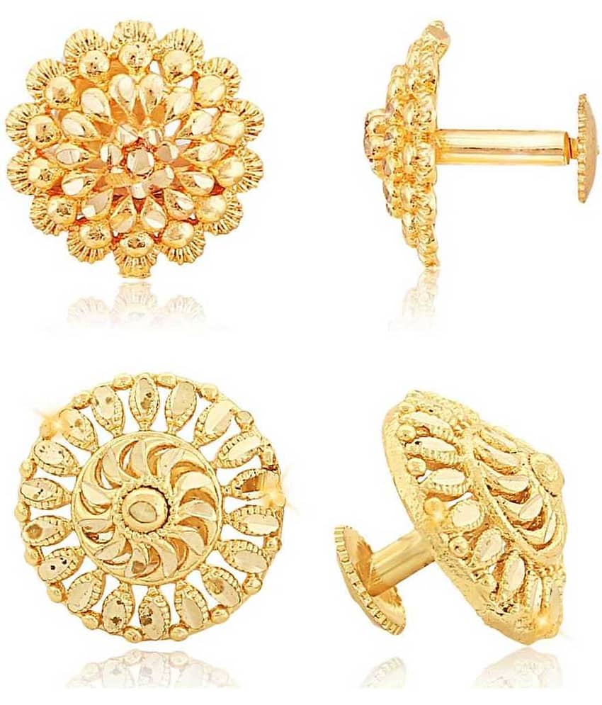 Vighnaharta Traditional South Culture Alloy Gold Plated Stud Earring Combo set