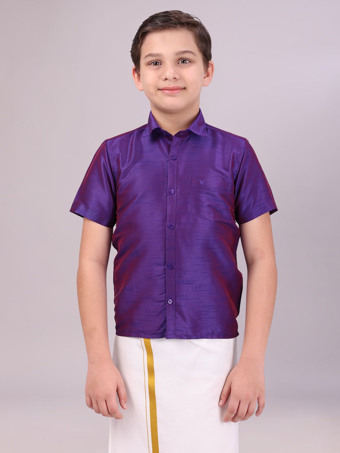 Boys Dark Blue Colour Half Sleeves Shirt Intense Boy-Kids 01 - 02 Yrs / H/S / Dark Blue