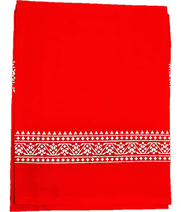 Shyam Handloom Pack of 1 Cotton Below 300 -GSM Bath Towel ( Red )