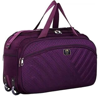 Avila 60 L Strolley Duffel Bag - 60 L 20 INCH Luggage Bag    Travel Bag For Men    Women Duffle Luggage Trolly Bags - Maroon - Large Capacity