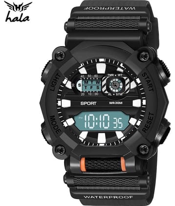 Hala - Black Silicon Digital Men's Watch