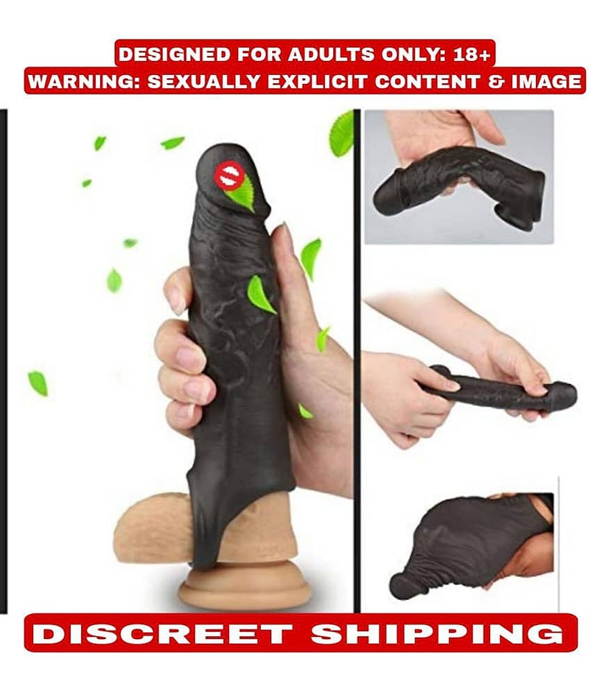 9 inch Double Hole Jumbo Penis Sleeve With 2 Inch Length Extension And 1cm Girth Increase By CRAZYNYT