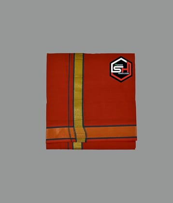 Shyam Handloom Cotton Mens Lungi Red ( Pack of 1 ) - None