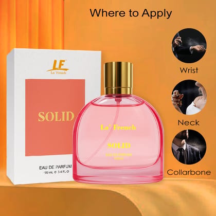 La French Solid Unisex Perfume 100ml Long Lasting Eau De Parfum | Warm Woody Floral Luxury Fragrance for Men & Women