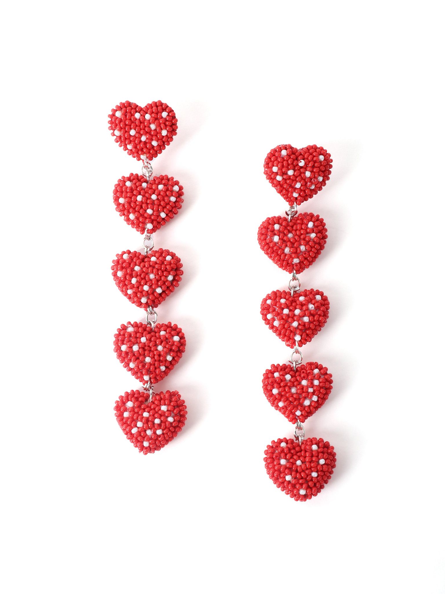 Strawberry Heart Dangler Earrings