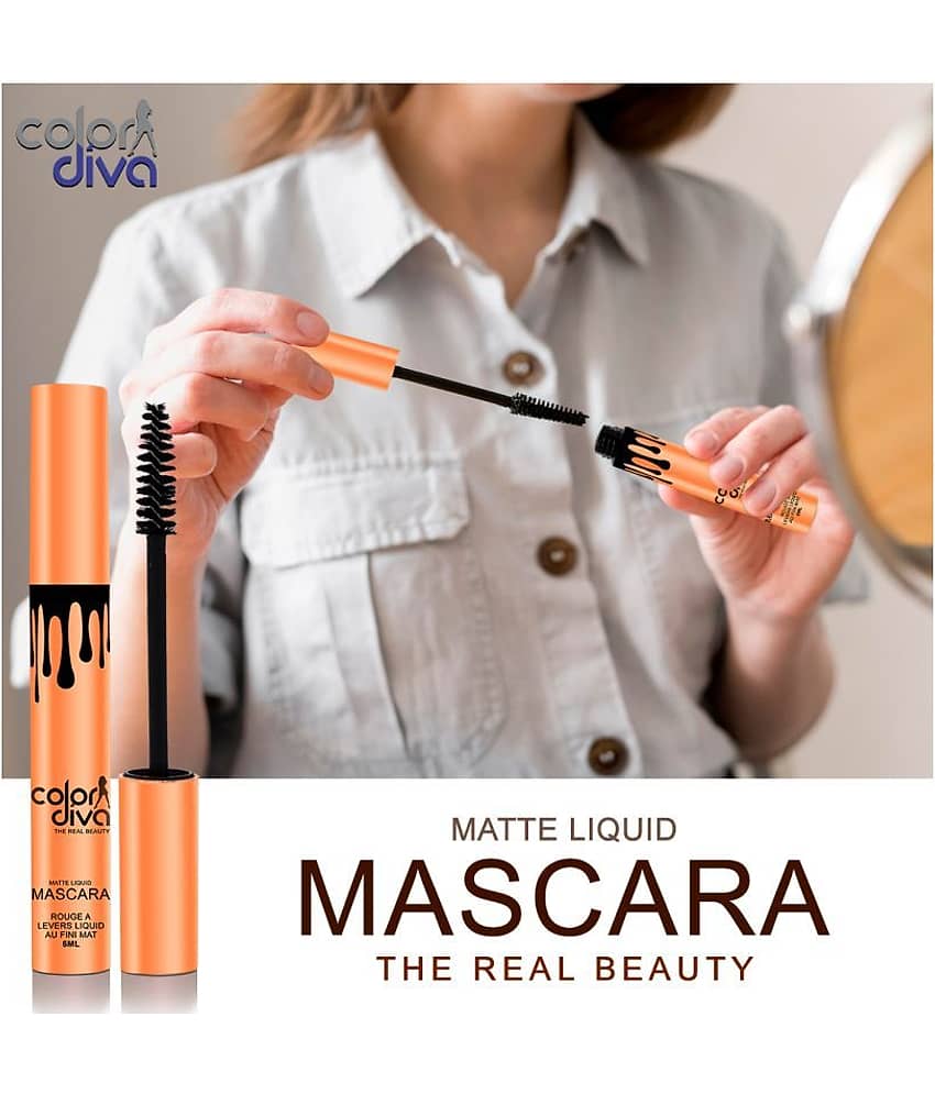 COLOR DIVA Long Lasting Waterproof Extreme Curl Mascara, Black, 6ml (M102)