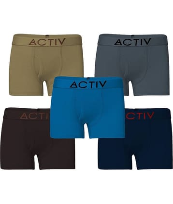 HAP Pack of 5 Cotton Trunks For Men's ( Multicolor )