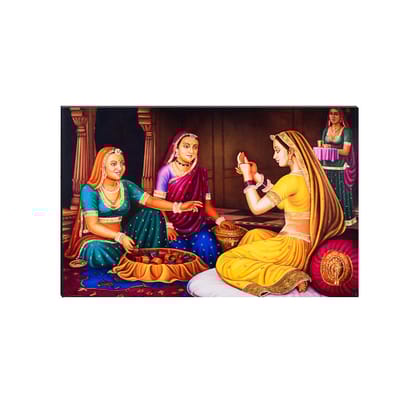 6MM MDF Village Women Satin Matt Texture UV Art Painting