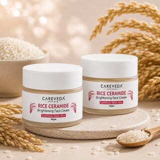 (Set of 2) CareVeda Rice Ceramide Revival Face Cream, For Luminous-Looking Skin, 50g