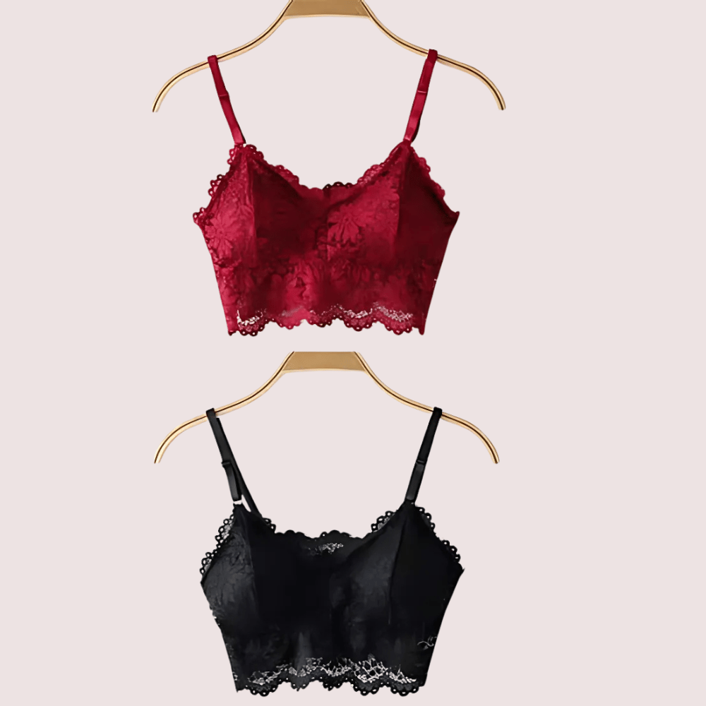 2 pack luxury lace padded bralette