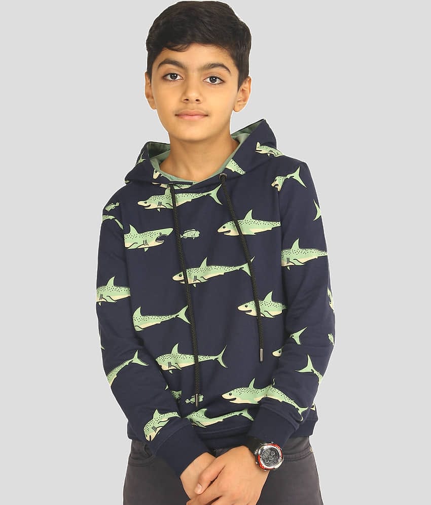 Ariel Pack of 1 Boys Cotton Sweatshirt ( Navy Blue )