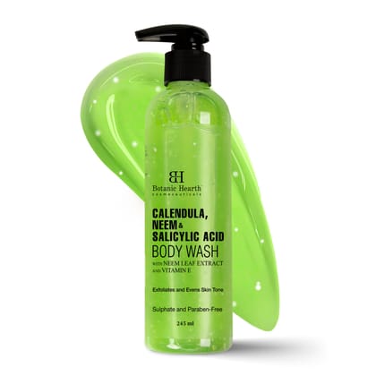 Botanic Hearth Calendula, Neem & Salicylic Acid Body Wash | Prevents Acne & Back Acne, Removes Dead Skin, Exfoliating Body Wash Shower Gel for Women & Men | Sulfate & Paraben Free | 245ml Botanic Hearth Calendula, Neem & Salicylic Acid Body Wash | Preven Botanic Hearth Calendula, Neem & Salicylic Acid Body Wash | Prevents Acne & Back Acne, Removes Dead Skin, Exfoliating Body Wash Shower Gel for Women & Men | Sulfate & Paraben Free | 245ml Botanic Hearth Calendula, Neem & Salicylic Acid Body Wash | Preven