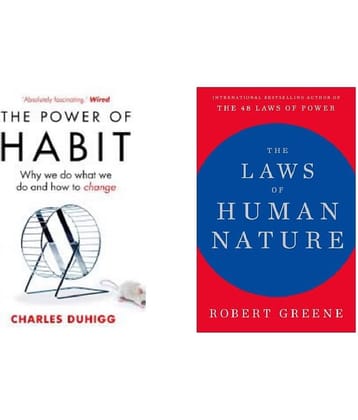 ( Combo Of 2 Pack ) Power Of Habit The: Why We Do What We Do & The Laws of Human Nature English Paperback Book By ( Charles Duhigg , Robert Green )